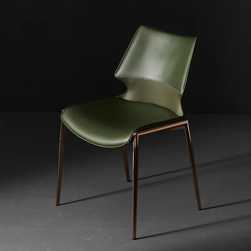 JP Light Luxury High-End Designer Style Dining Chair Saddle photo 2