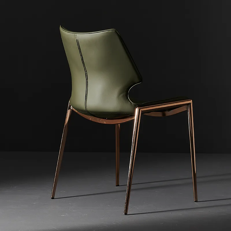 JP Light Luxury High-End Designer Style Dining Chair Saddle photo 3