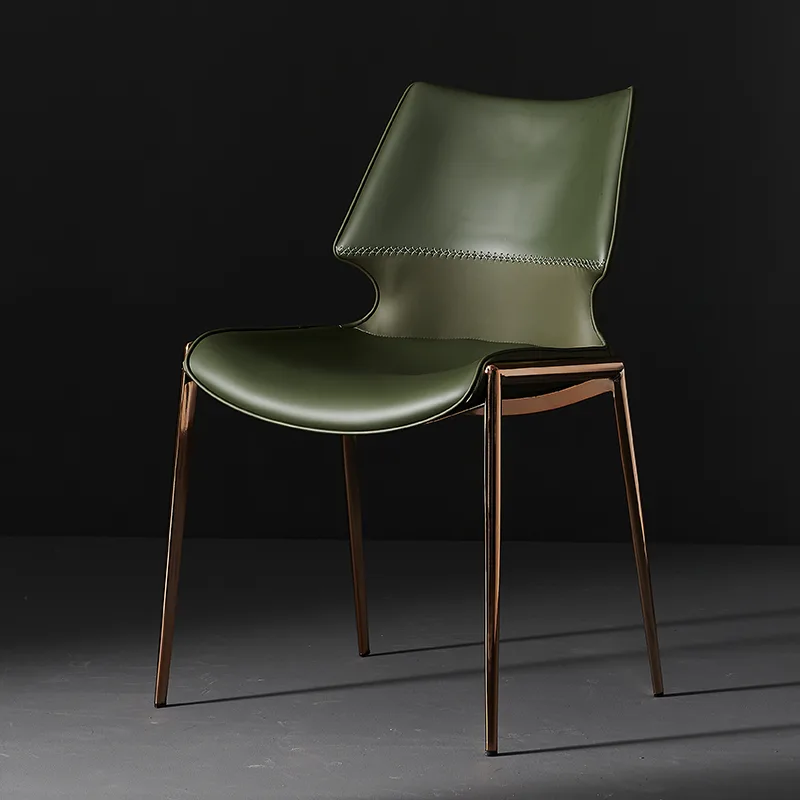 JP Light Luxury High-End Designer Style Dining Chair Saddle