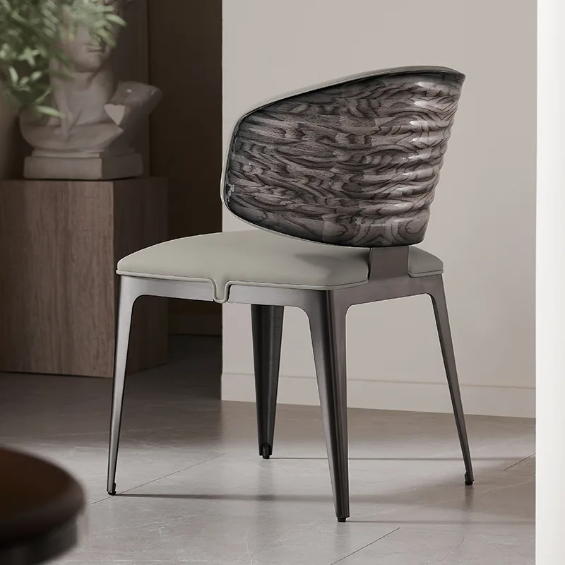 JP Modern High-End Dining Chair Comfortable Corrugated photo 3