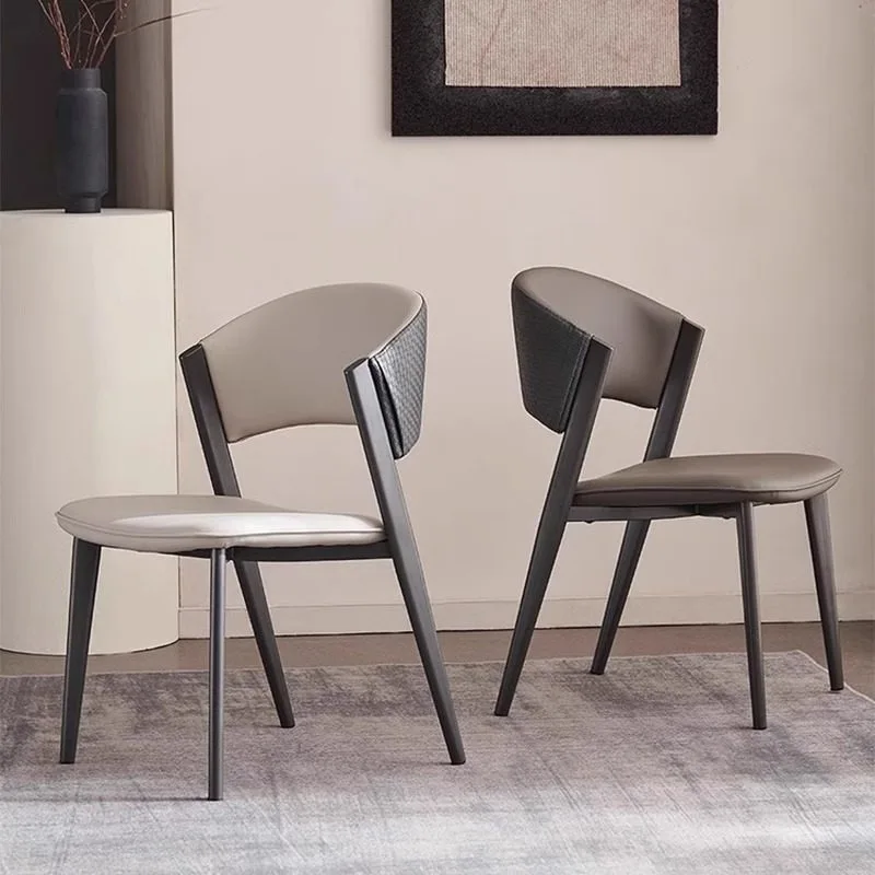JP Modern Minimalist Italian Leather Dining Chair photo 3