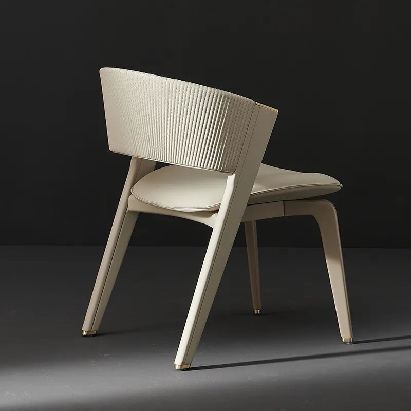 JP Modern White Leather Restaurant Chair Ash photo 2