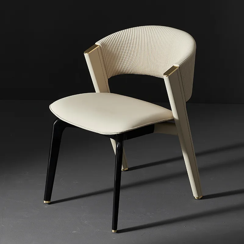 JP Modern White Leather Restaurant Chair Ash photo 3
