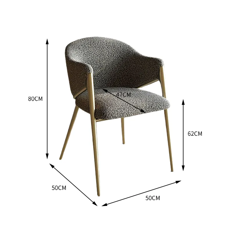 JP Nordic Design Lamb Velvet Upholstered Dining photo 3
