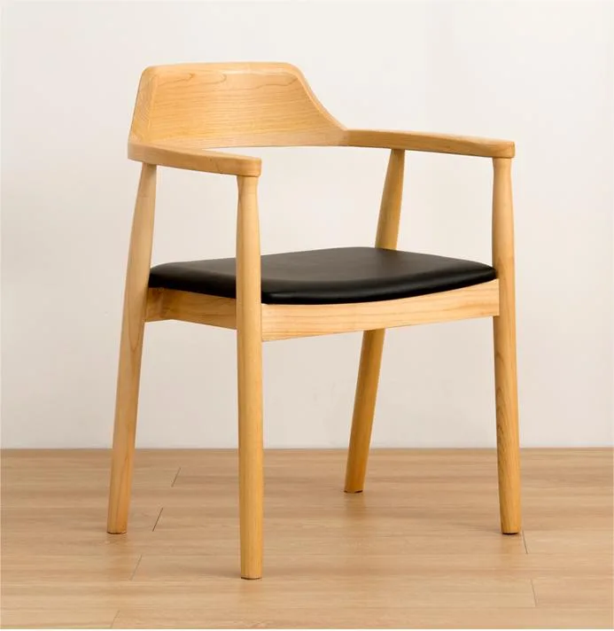 JP Simple Black Solid Wood Dining Chair photo 2