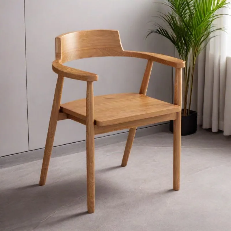JP Simple Black Solid Wood Dining Chair
