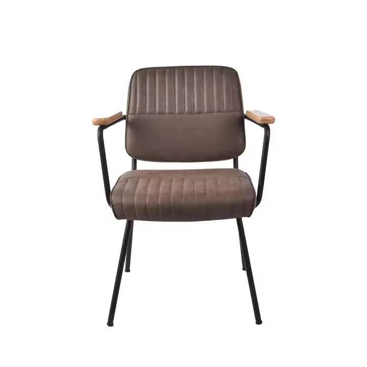 JP Vintage Industrial PU Leather Dining Chair photo 2