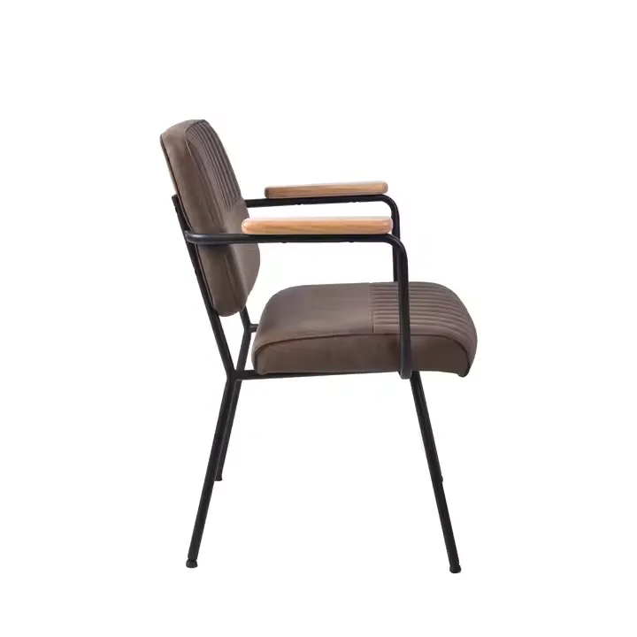 JP Vintage Industrial PU Leather Dining Chair photo 3