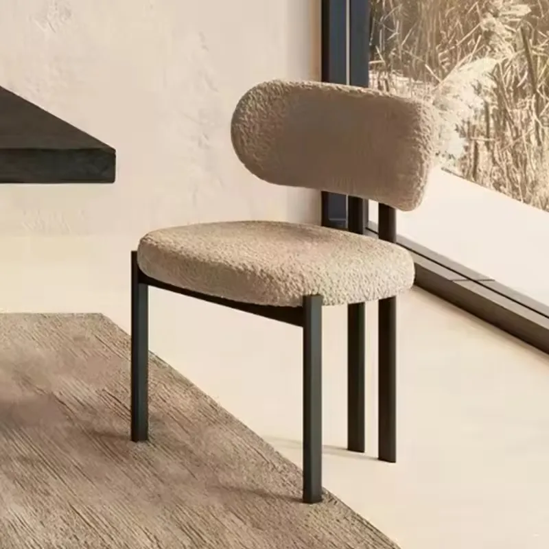 JP Nordic Metal Cloth Dining Chair Wabi-Sabi