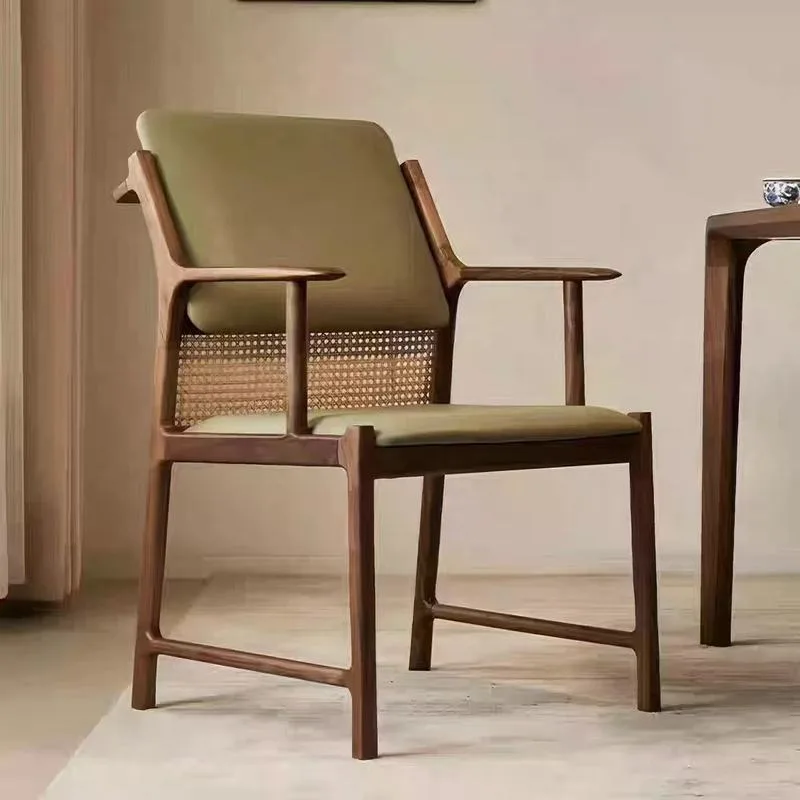 JP Ash Wood Dining Chair with Armrest photo 2