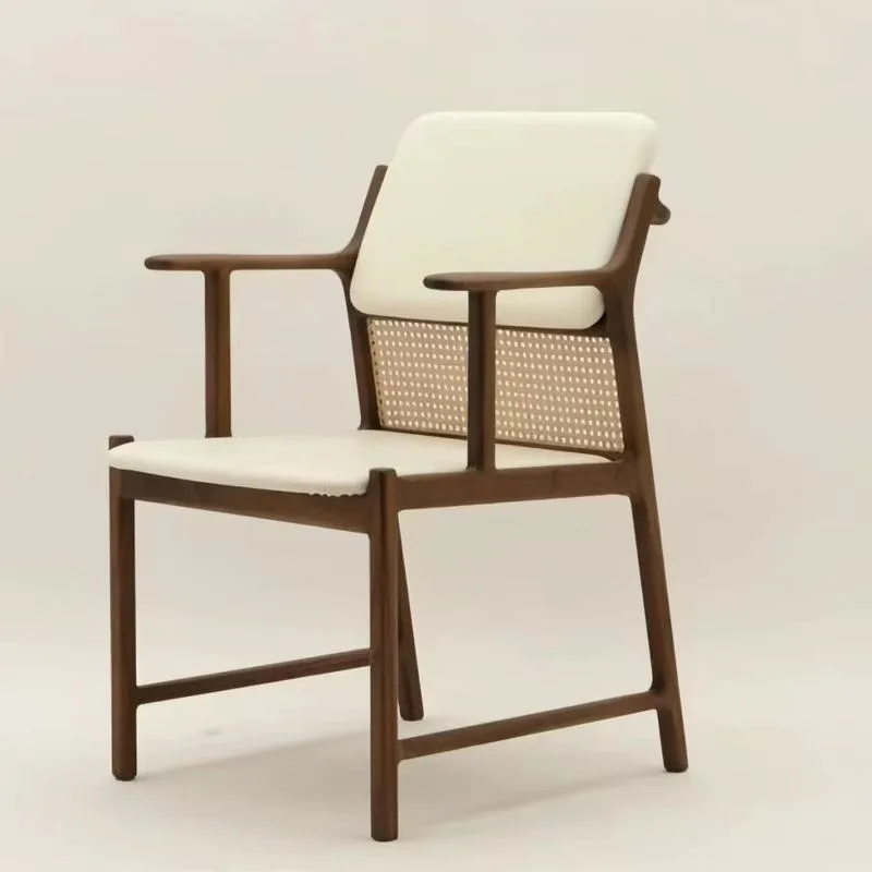 JP Ash Wood Dining Chair with Armrest