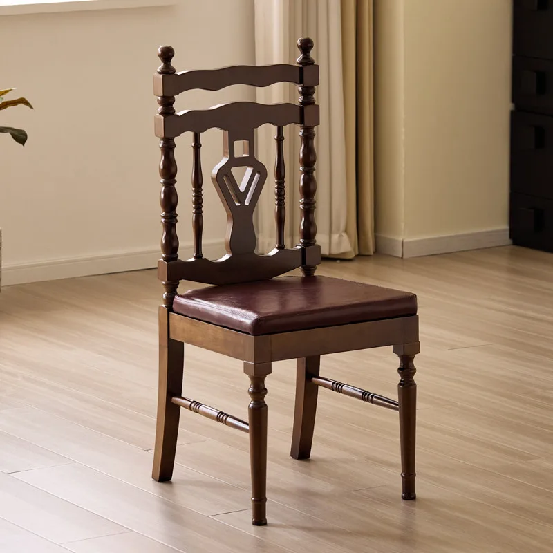 JP French Solid Wood Dining Chair Upholstered photo 2
