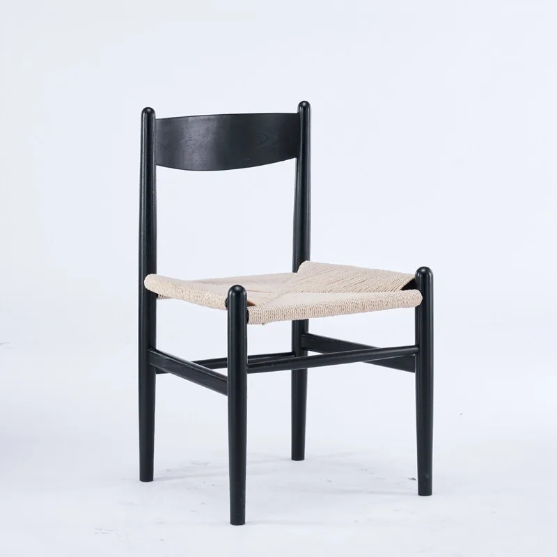 JP Mid-Century Dining Chair Hand-Woven Paper Cord