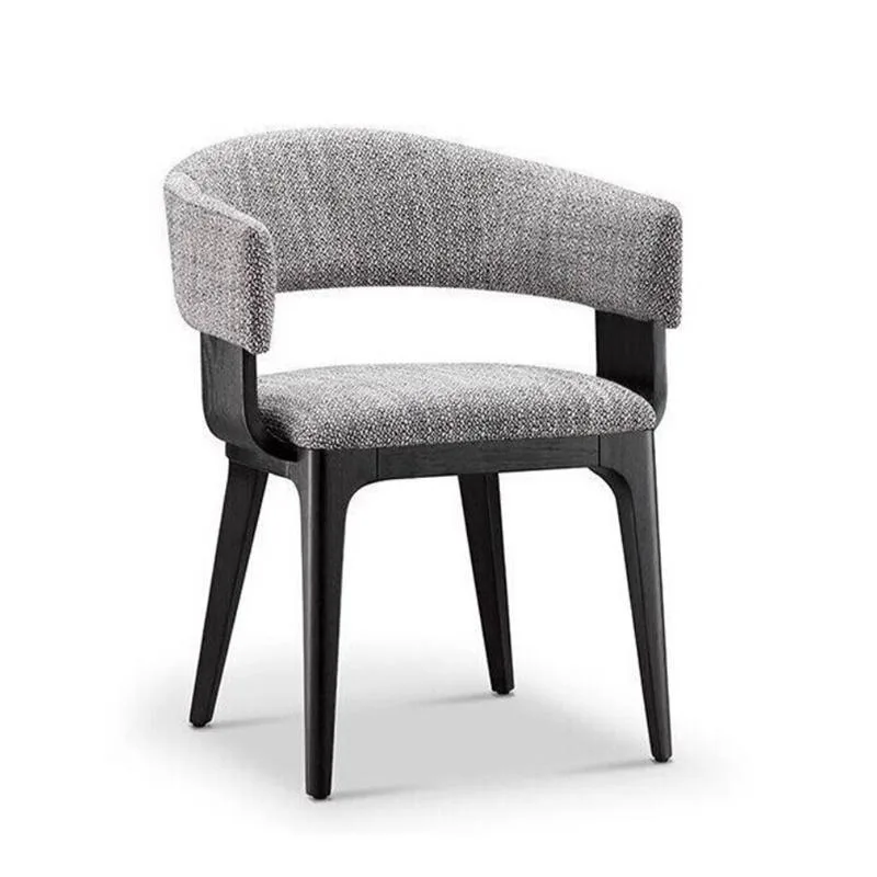 JP Modern Design Upholstered Dining Chair with Curved Back photo 2