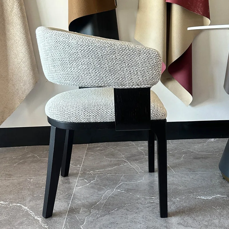 JP Modern Design Upholstered Dining Chair with Curved Back photo 3
