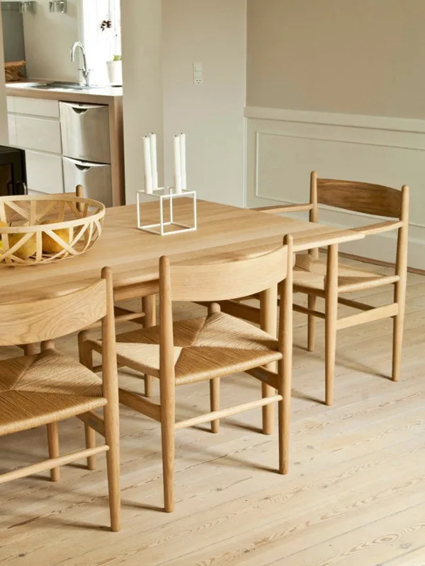 JP Solid Wood Weave Rope Dining Chair photo 3