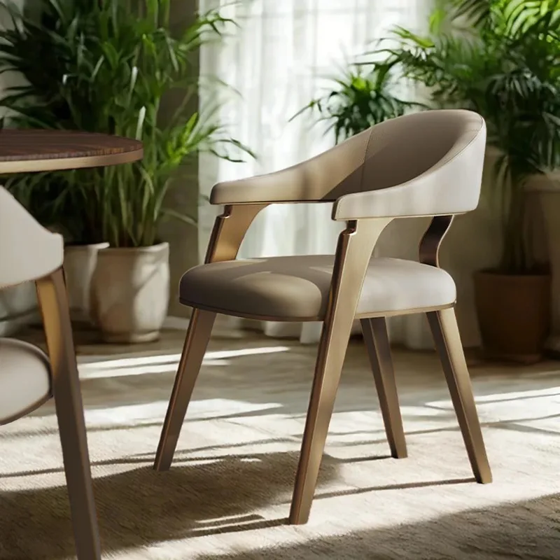 JP Leather Dining Chair Light Luxury Italian photo 2