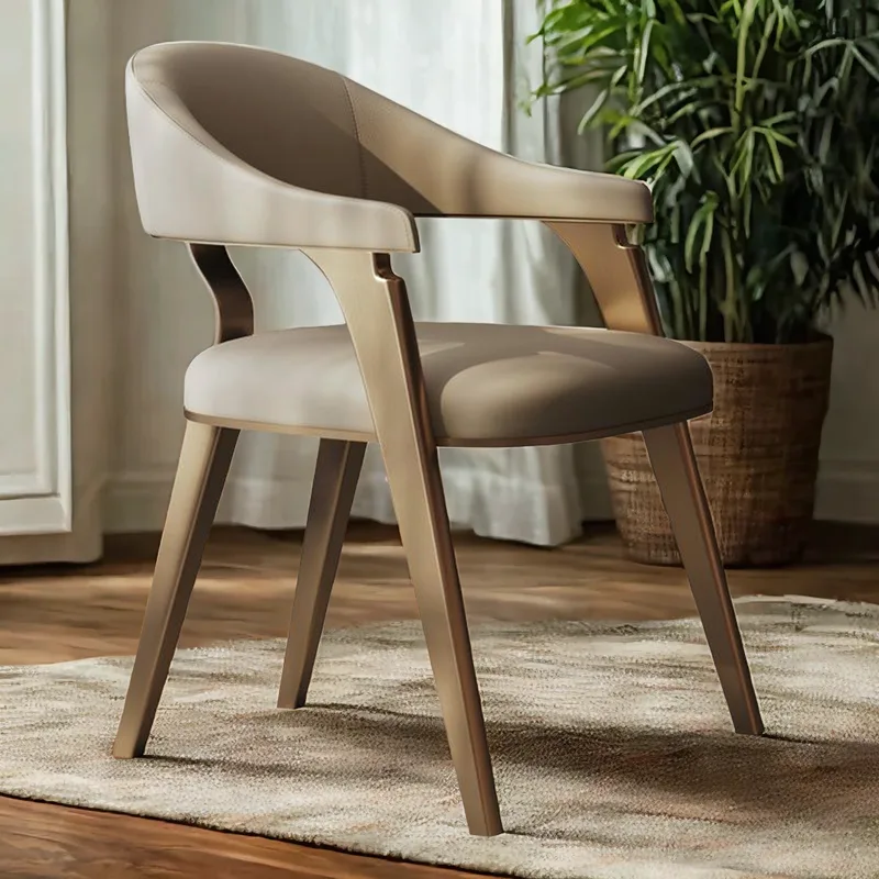 JP Leather Dining Chair Light Luxury Italian
