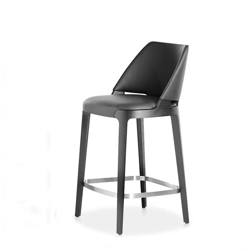 JP Modern Solid Wood Bar Stool Chair with