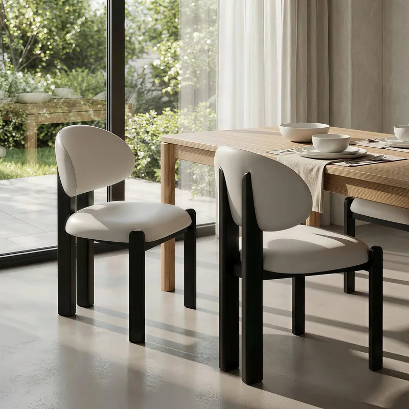 JP Nordic Solid Wood Dining Chair Modern Simple photo 2