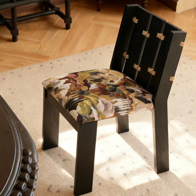 JP French Art Velvet Fabric Dining Chair photo 3