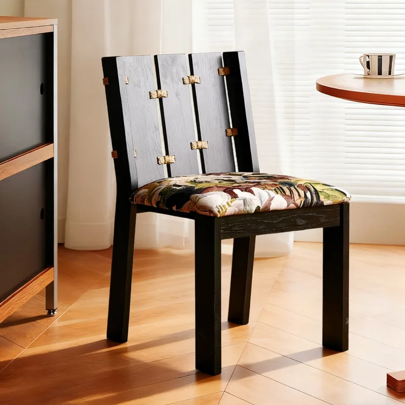 JP French Art Velvet Fabric Dining Chair
