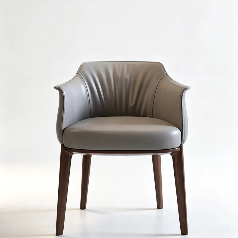 JP Italian Minimalist Leather Dining Chairs Nordic photo 2