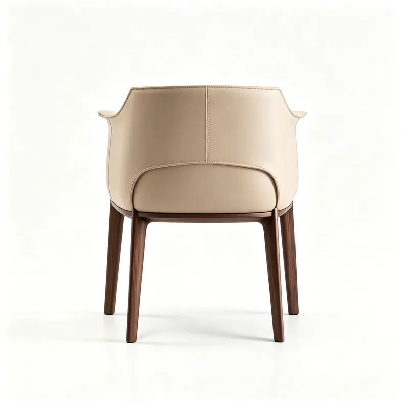 JP Italian Minimalist Leather Dining Chairs Nordic photo 3