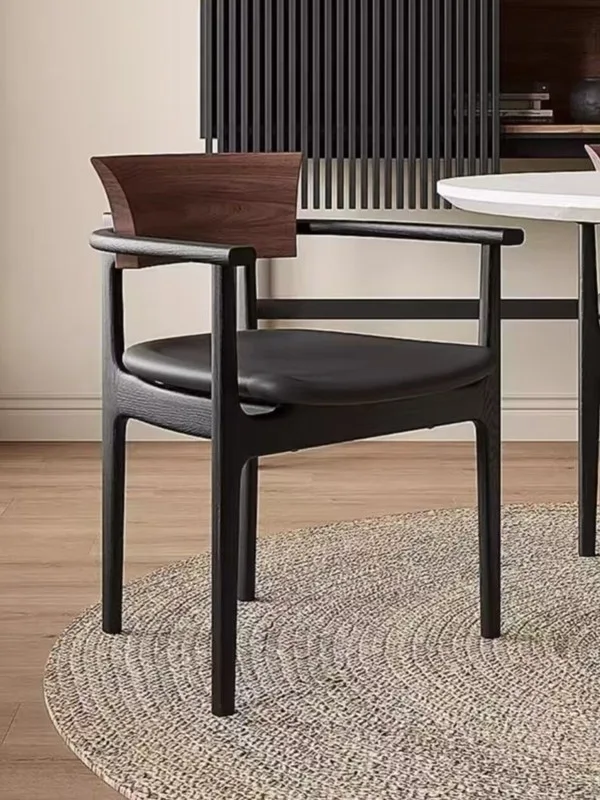 JP Modern Minimalistic Solid Wood Backrest Chair photo 2