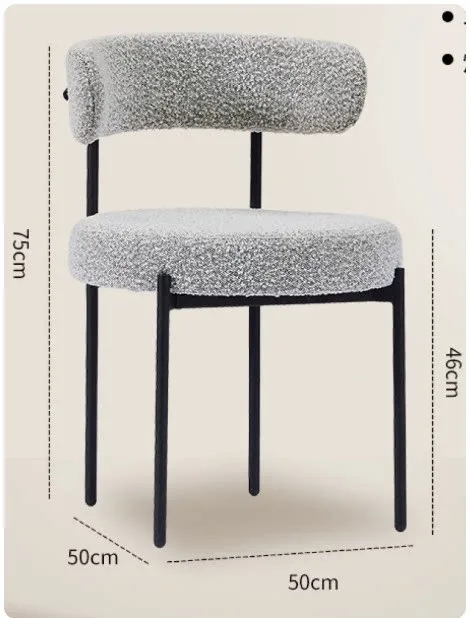 JP Modern Fabric Dining Chairs with Metal photo 2