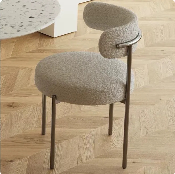 JP Modern Fabric Dining Chairs with Metal photo 3