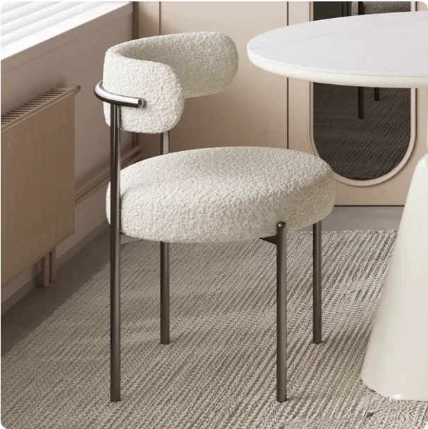 JP Modern Fabric Dining Chairs with Metal