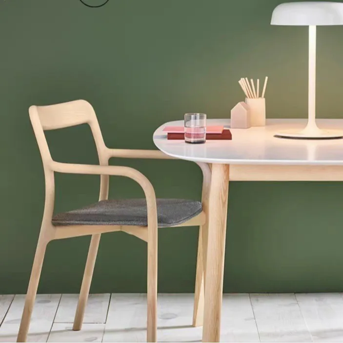 JP Modern Restaurant Chairs Solid Wood Arm photo 2