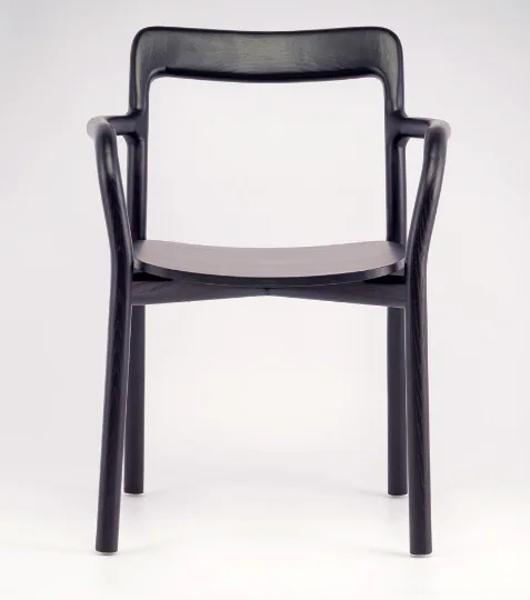 JP Modern Restaurant Chairs Solid Wood Arm