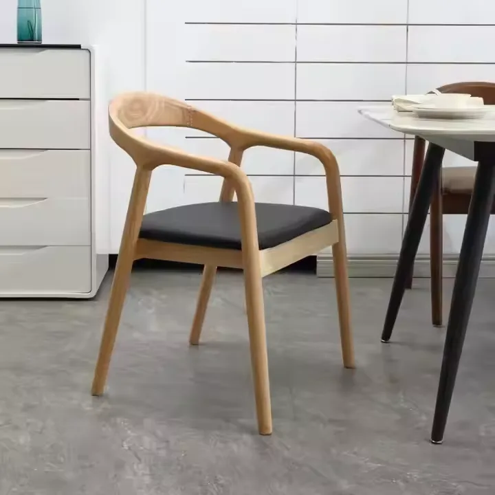 JP Wooden Coffee Chair Restaurant Dining Chair Simple Leisure photo 2