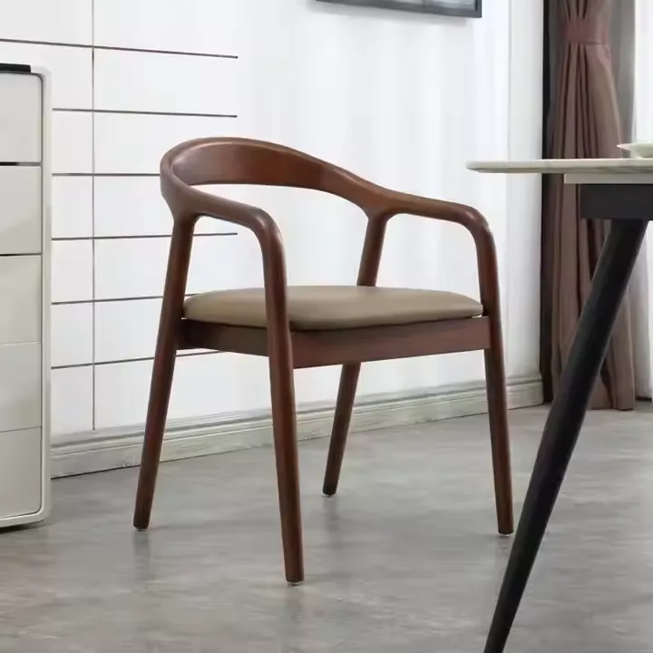 JP Wooden Coffee Chair Restaurant Dining Chair Simple Leisure photo 3