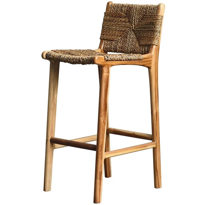 JP Solid Wood Bar Stool Chair with