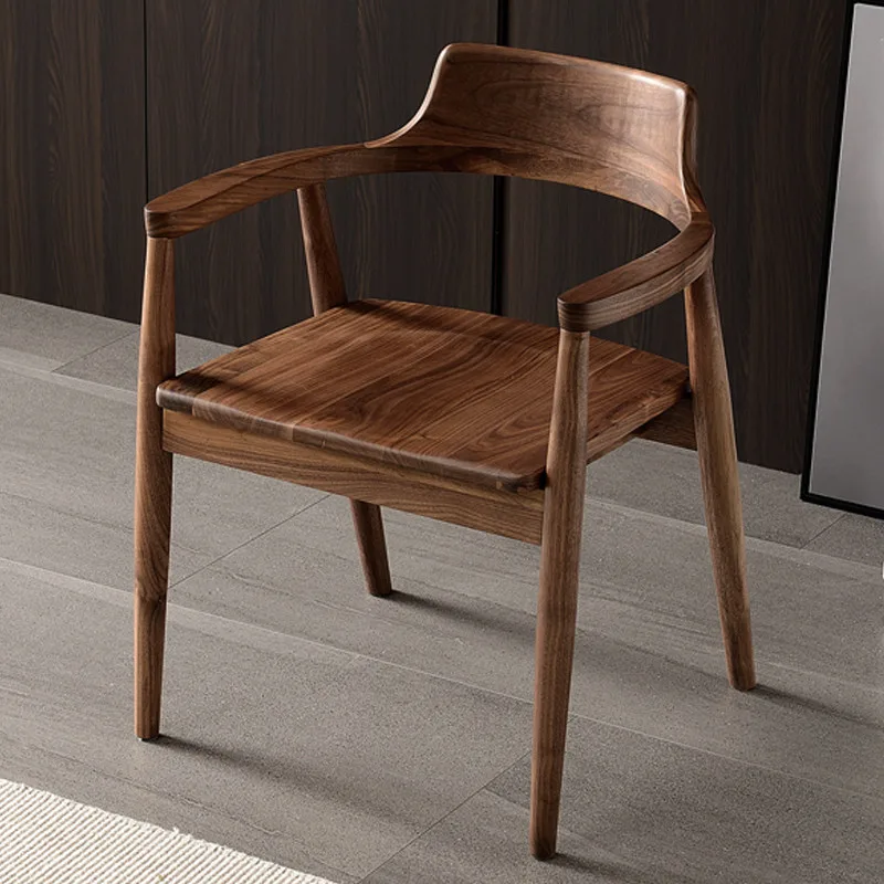 JP Minimalist Solid Wood Dining Chair with photo 2