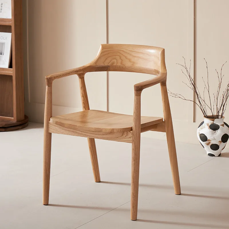 JP Minimalist Solid Wood Dining Chair with