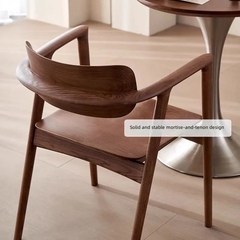 JP Contemporary Style Solid Ash Wood Armchair photo 3