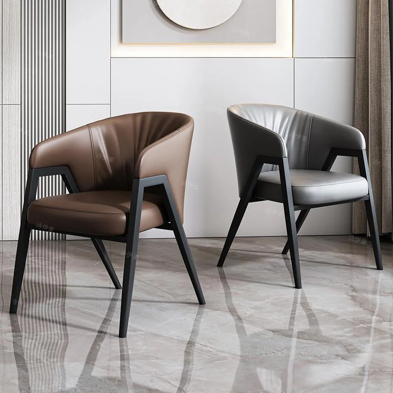 JP Customizable Leather Dining Chair Set Modern photo 2
