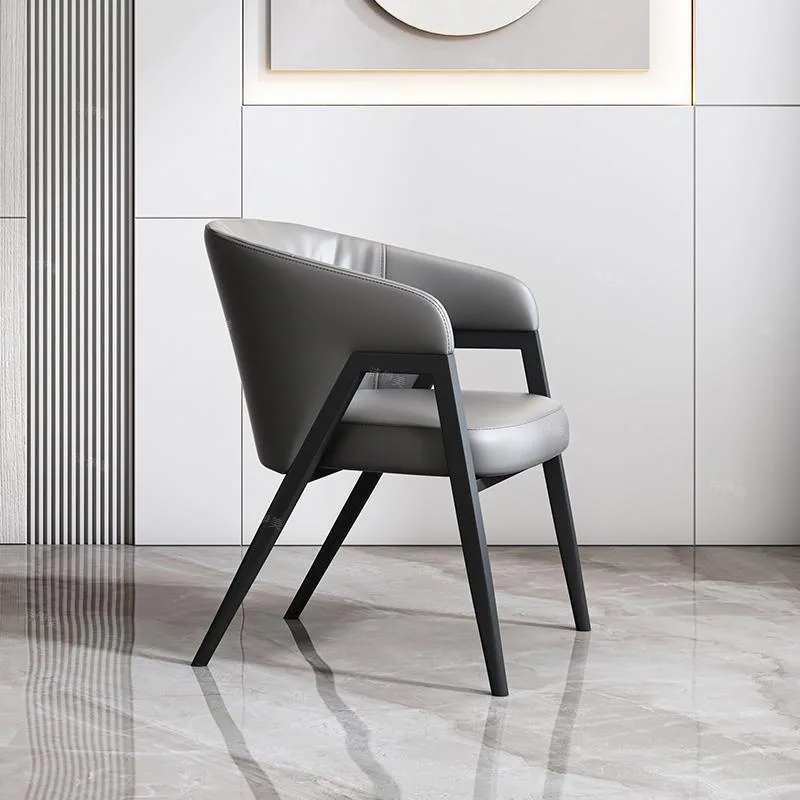 JP Customizable Leather Dining Chair Set Modern photo 3