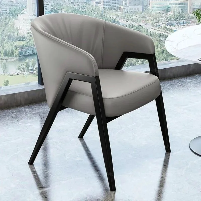 JP Customizable Leather Dining Chair Set Modern