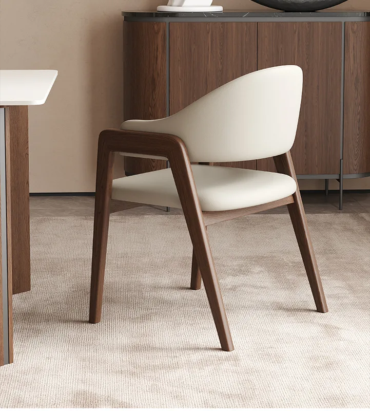 JP Italian-Style Minimalist Solid Wood Dining Chairs Nordic photo 3