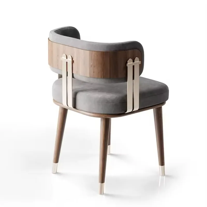 JP Light Luxury Solid Wood Dining Chair photo 3