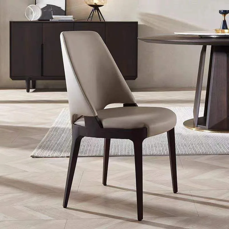JP Minimalist Wooden Dining Chair Modern High