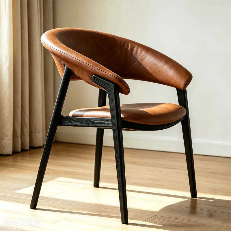 JP Modern Black Solid Wood Frame Dining photo 2