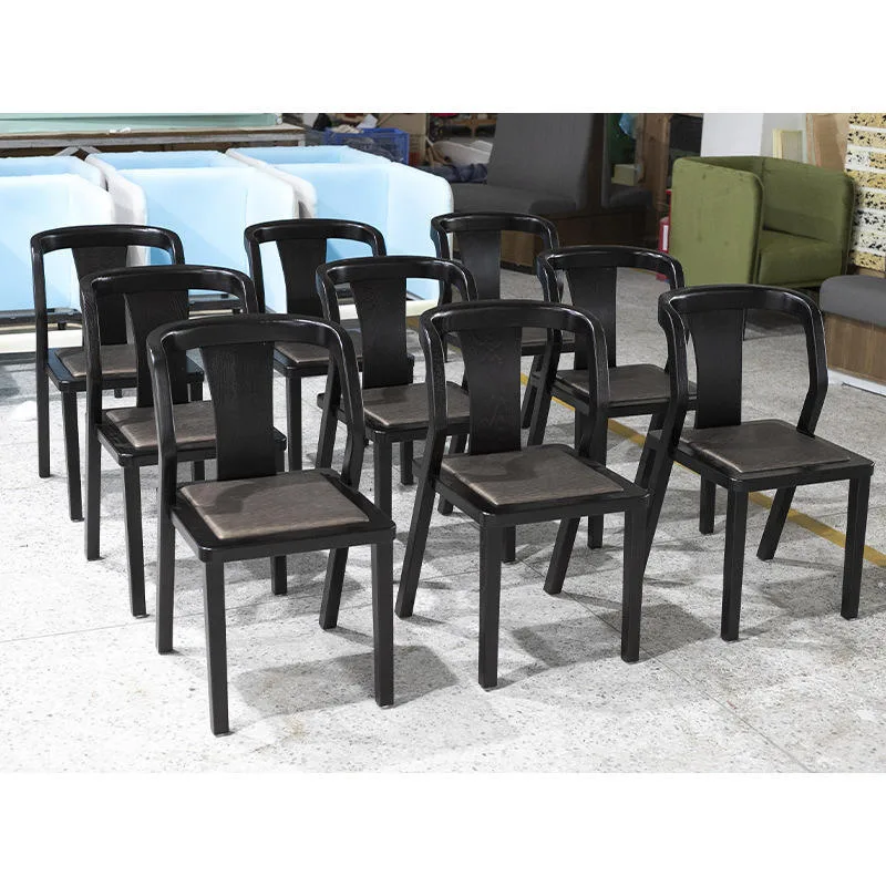 JP Modern Minimalist Black Solid Wood Dining photo 2