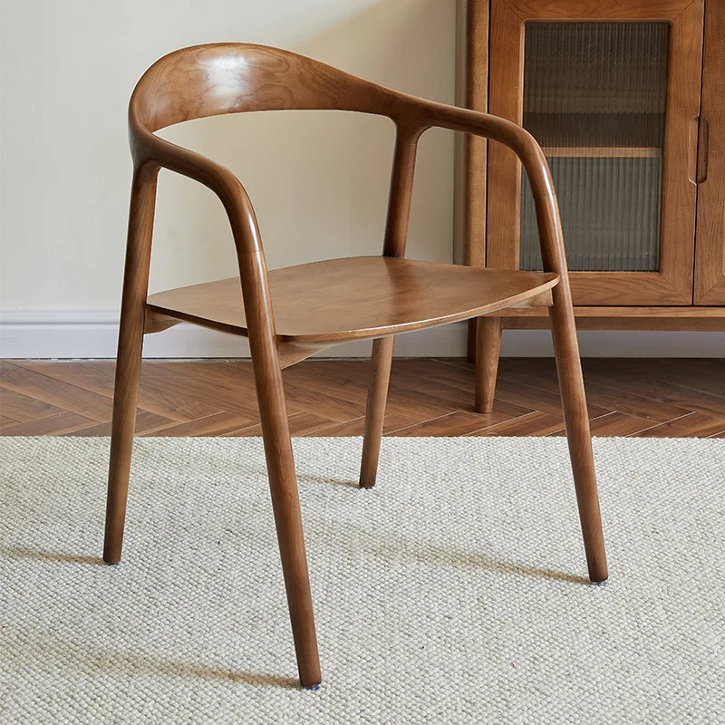 JP Modern Minimalist Solid Wood Armchair with