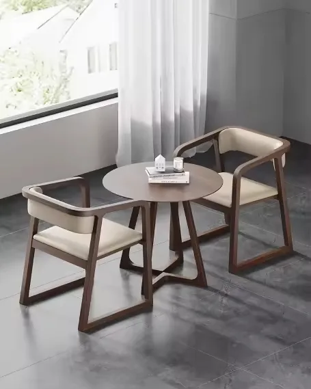 JP Modern Minimalist Solid Wood Dining Chairs Hotel photo 2